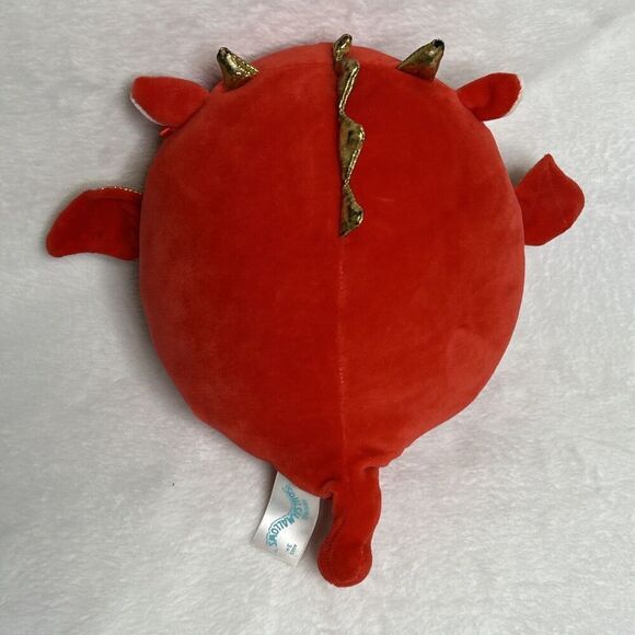 Squishmallows Baiden The Dragon With Boba Tea 8” Red Embroidered Plush Toy - Picture 5 of 7